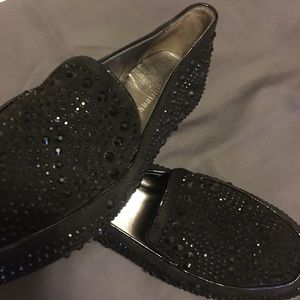 Donald J Pliner bejeweled loafers sz 8M